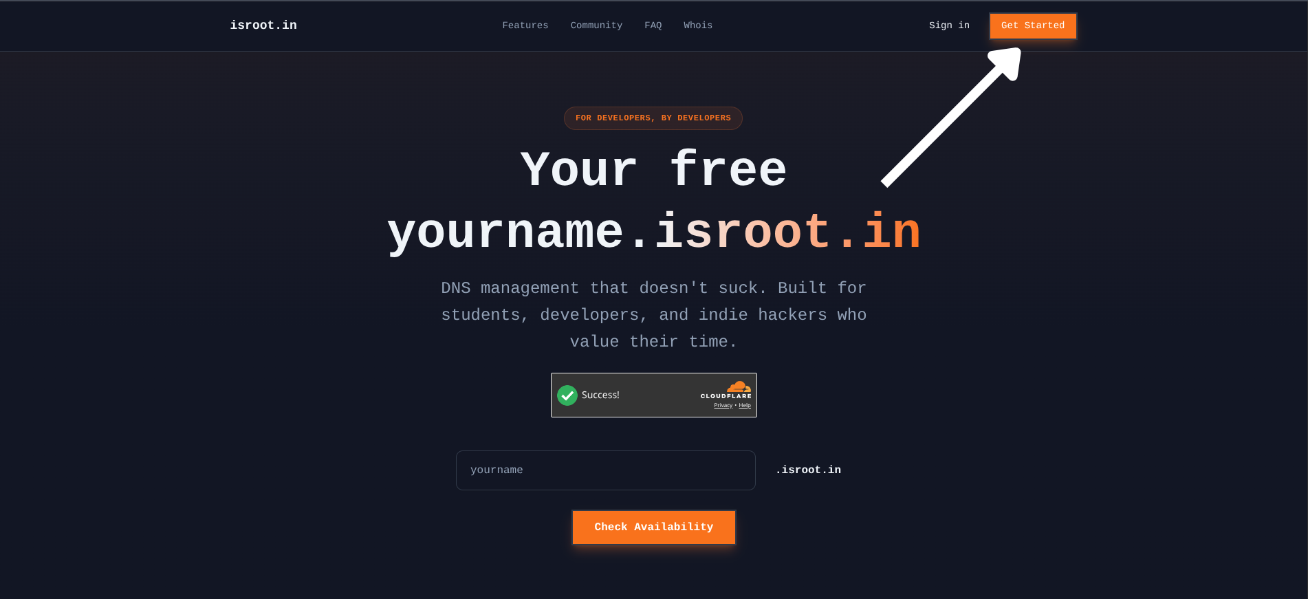 The isroot registration entry point
